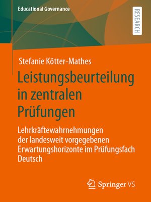 cover image of Leistungsbeurteilung in zentralen Prüfungen